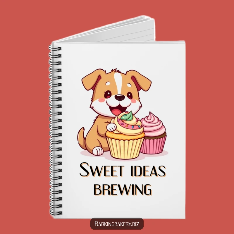 Funny Dog Notebook: Jot Down Ideas with a Hilarious Cupcake Decorating Pup, Perfect Funny Gift