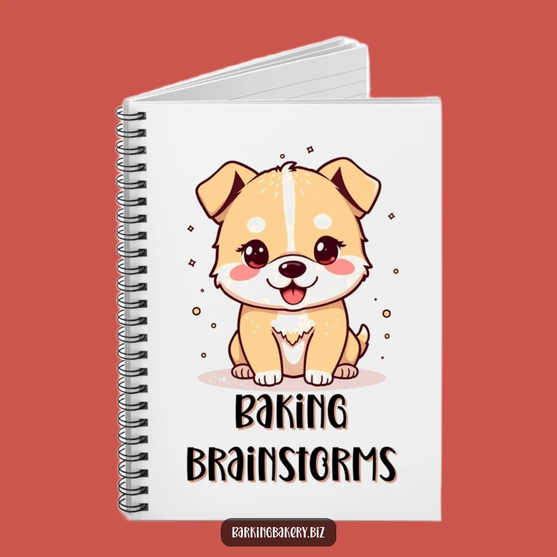 Funny Flour Power Dog Notebook: Cheerful Pup Baking Journal