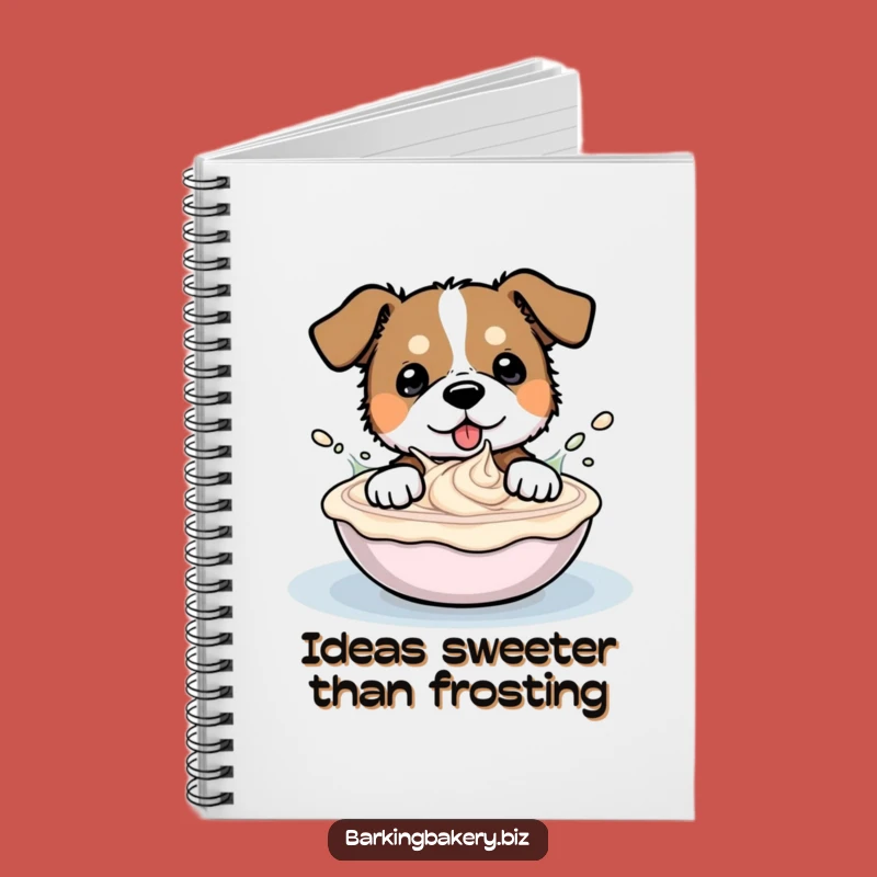 Funny Dog Frosting Splash Notebook - Hilarious Journal Gift for Dog Lovers