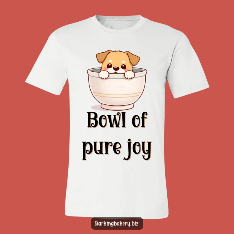 Funny Mixing Bowl Dog T-Shirt: Delightful Pup Peek-a-Boo Shirt, Ideal Funny Gift