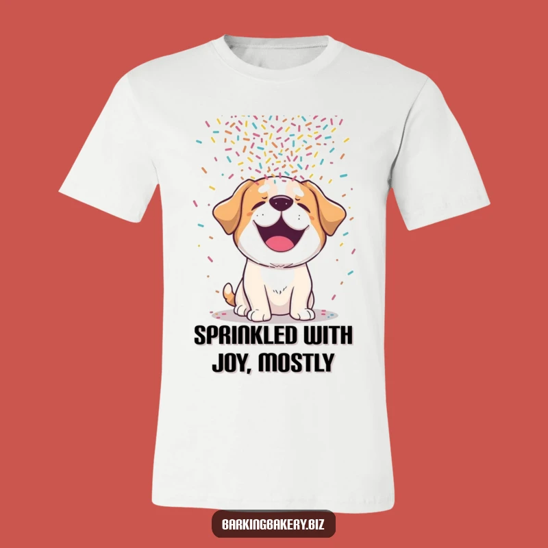 Funny Dog Sprinkle Explosion Tee: Giggling Pup Shirt for Hilarious Pet Lovers