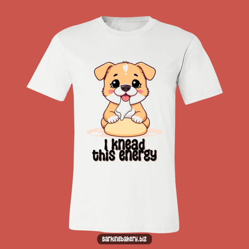 Funny Flour-Nose Dog T-Shirt: Happy Baker Pup Kneading Dough - Hilarious Dog Lover Gift