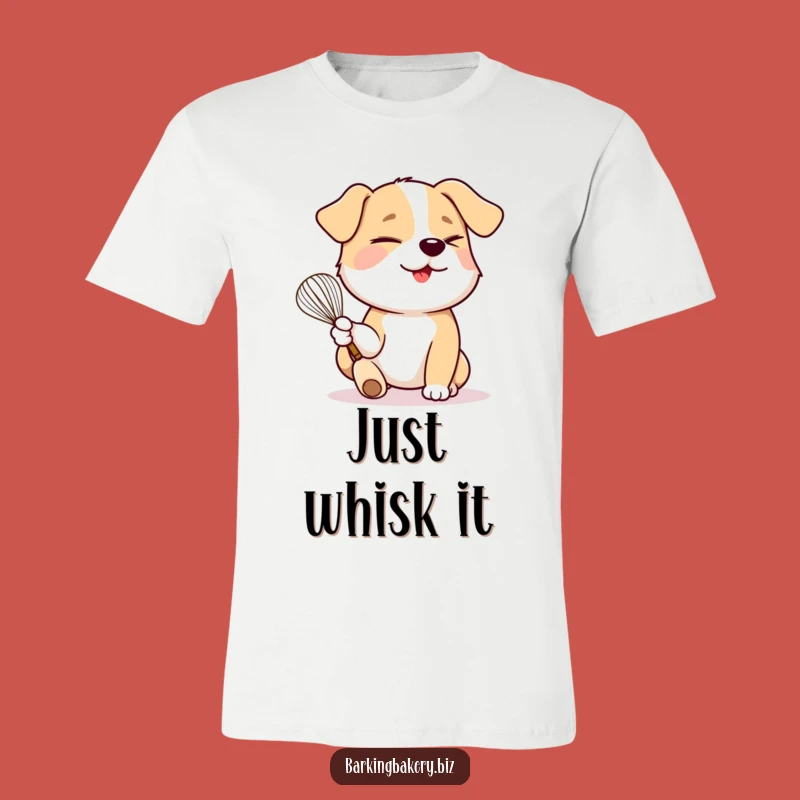 Funny Winking Whisk Dog T-Shirt: Playful Baker Tee for Dog Lovers