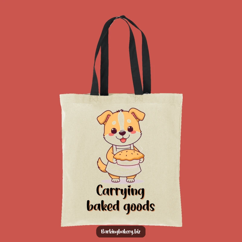Funny Dog Baker Tote Bag: Adorable Aproned Pup Pie Carrier Gift