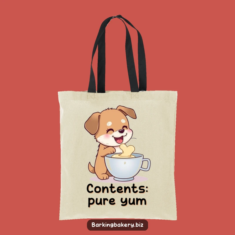 Funny Dog Batter Sampler Tote Bag: Carry Your Essentials with Baking Humor