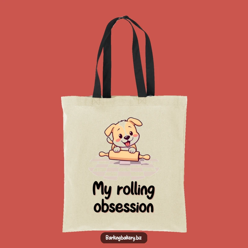 Funny Chasing Dog Tote Bag - Playful Pup Chase, Perfect Funny Gift