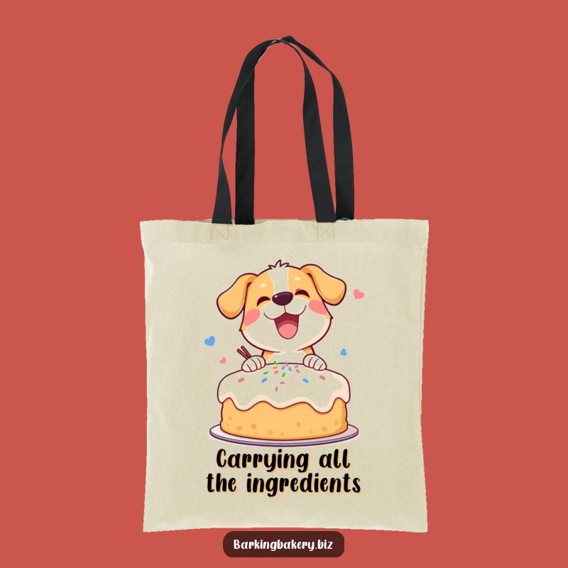 Funny Dog Cake Decorator Tote Bag - Stylish & Hilarious Shopping Gift