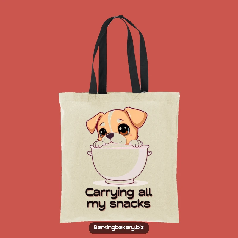 Funny Dog Mixing Bowl Tote Bag: Carry Your Kitchen Companionship