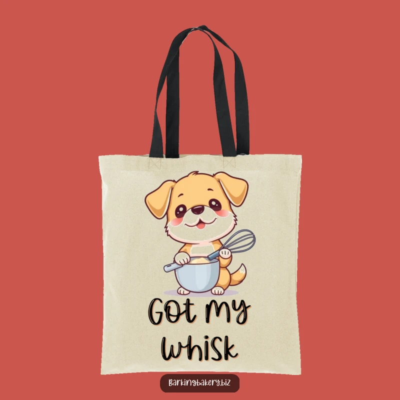 Funny Dog Baker Tote Bag - Whisk Ready Design, Perfect Gift!