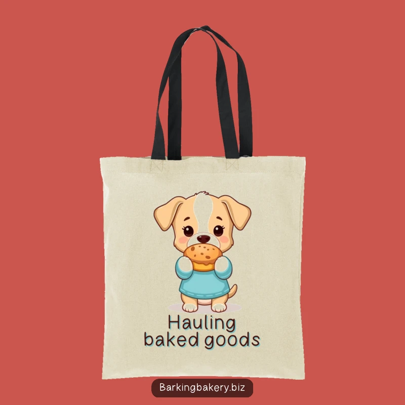 Funny Dog Tote Bag: Carry Treats with a Chef Pup in Oven Mitts, Practical Funny Gift