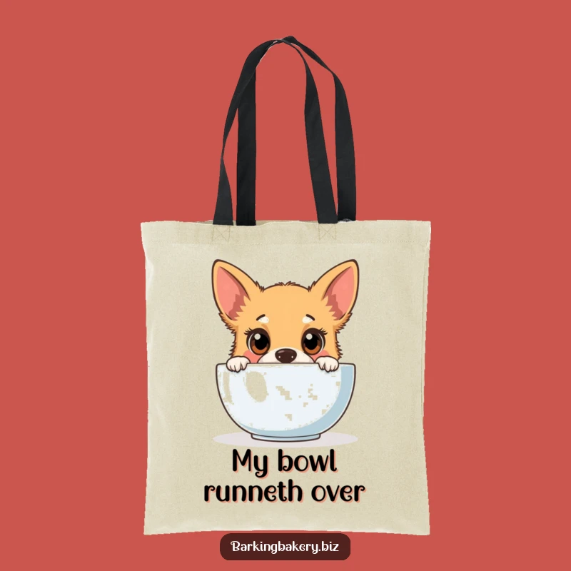 Funny Dog Tote Bag - Quirky Baker Pup's Kitchen Companion